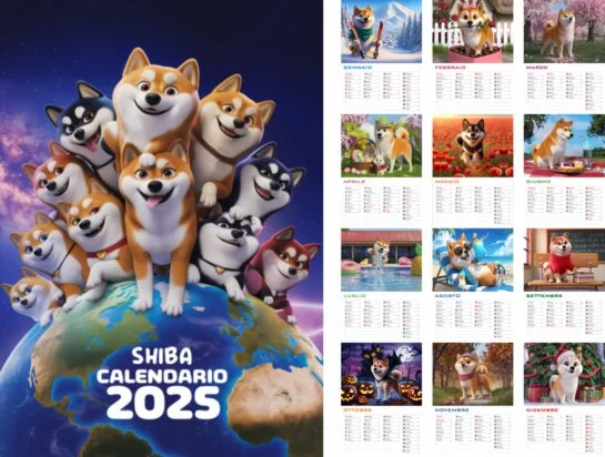 Shiba calendario da parete