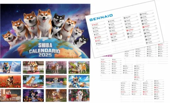 Shiba calendario da tavolo